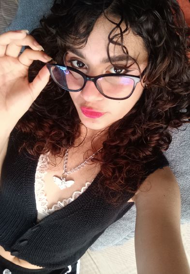 woman online for a video chat with girls on ChatSpace TV